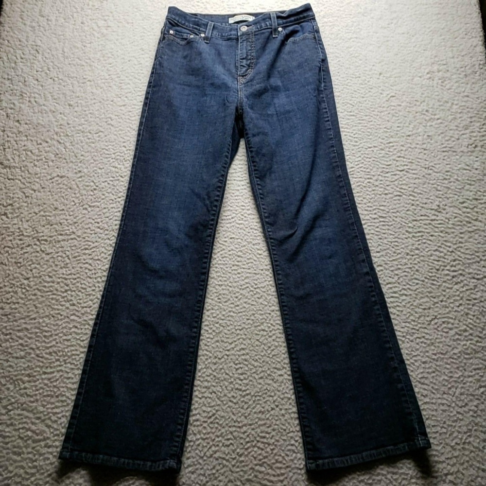 Levis 512 Slimming Jeans Womens 12 Blue Medium Wash Bootcut Stretch Denim Pants